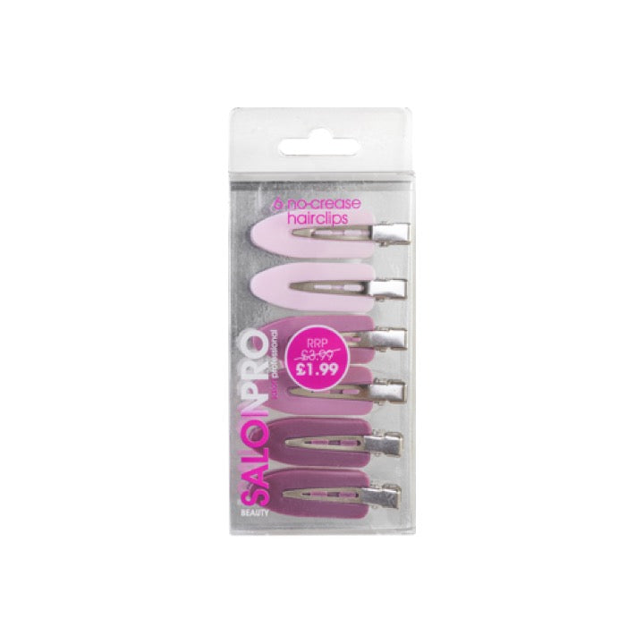 SalonPro Non Crease Clips Pink BEAU267