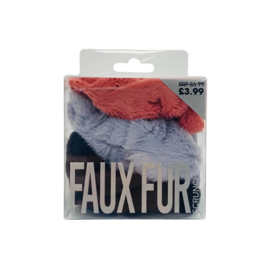 Beauty Outlet 3 Faux Fur Scrunchies AW BEAU234