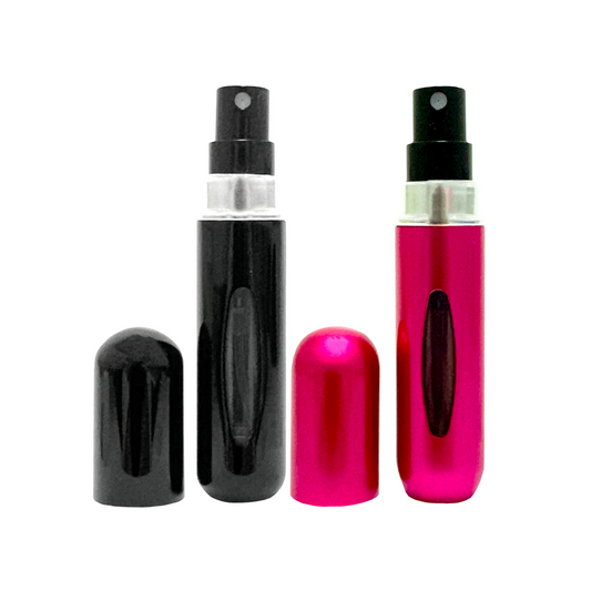 Beauty Outlet Refillable Perfume Atomiser Black/Pink 5ml BEAU426