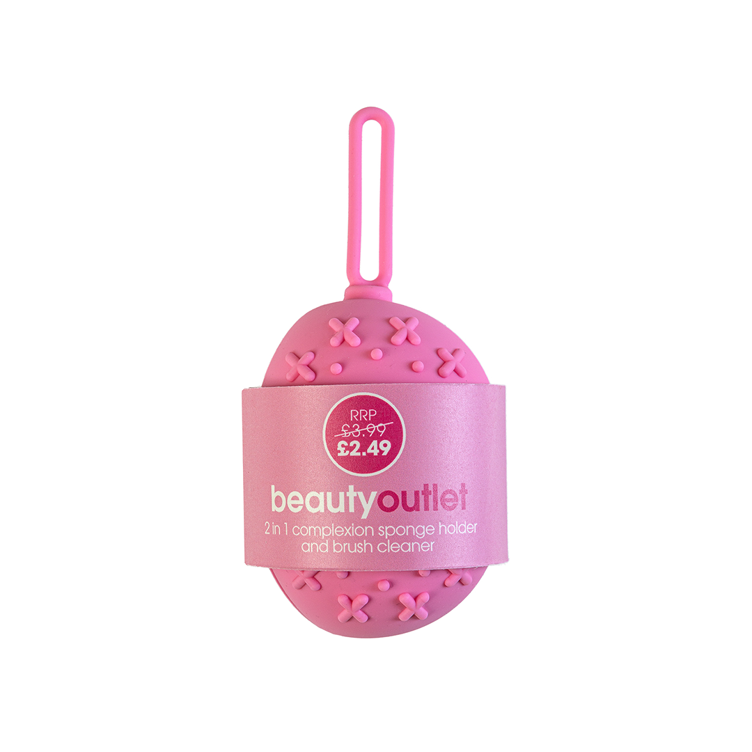 Beauty Outlet Silicone Sponge Holder Pink BEAU476