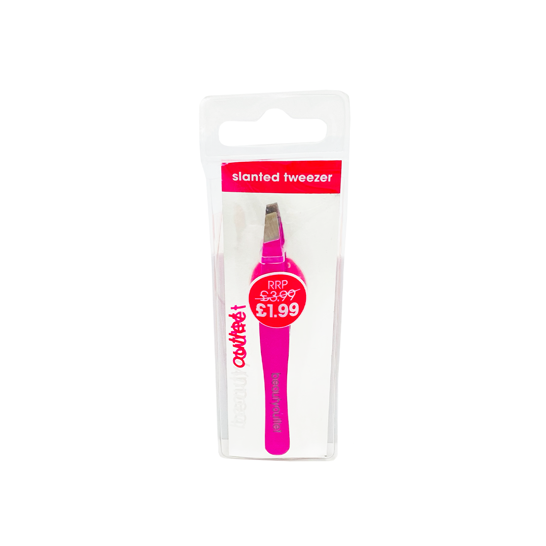 Beauty Outlet Slanted Tweezer In Pouch BEAU069