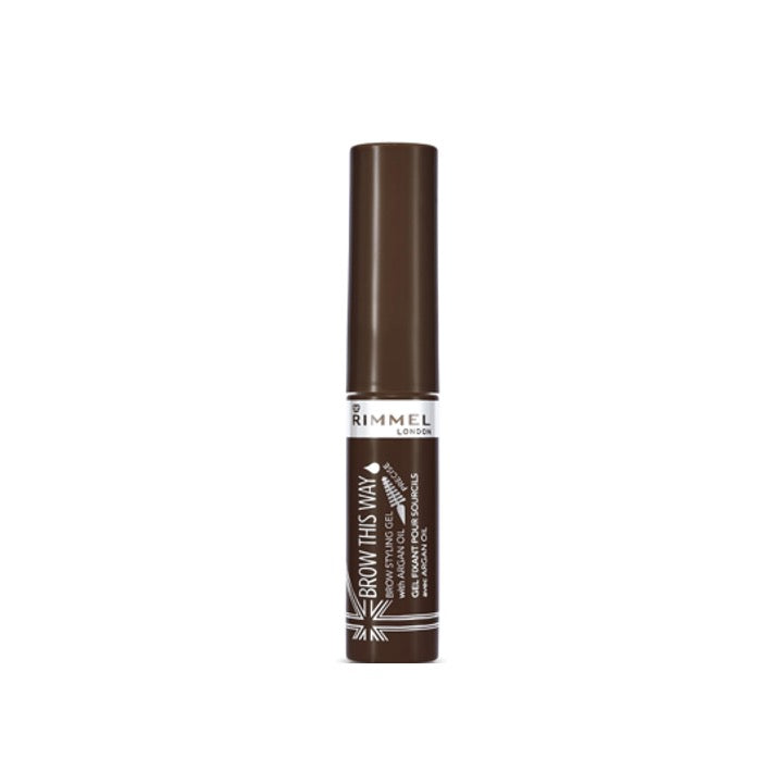 Rimmel Brow This Way Brow Styling Gel 003 Dark Brown W Argan Oil