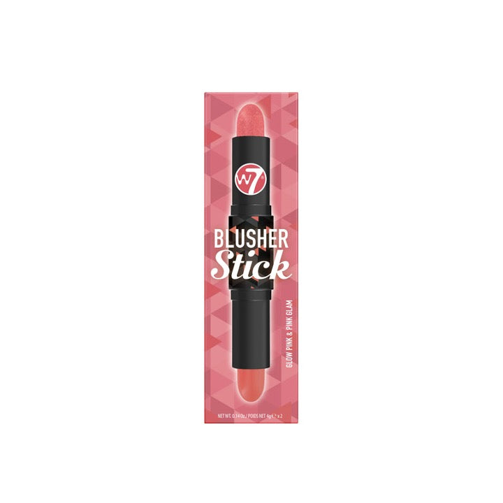 W7 Blusher Stick Glow Pink & Pink Glam