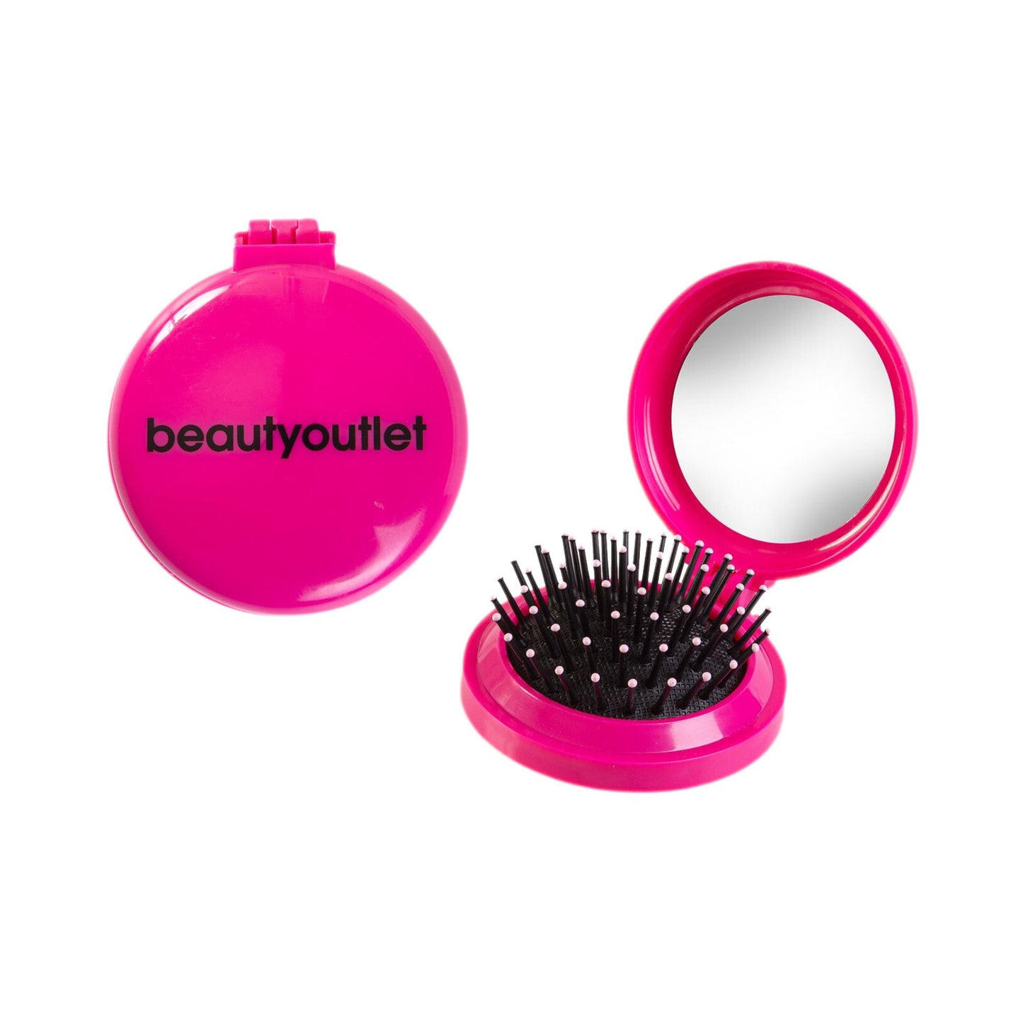 Beauty Outlet Folding Hair Brush With Mirror BEAU350