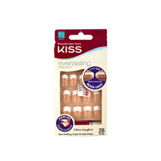 Kiss Everlasting French 28 Nails Real Short Length EF01 53236