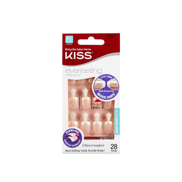 Kiss Everlasting Real Short French 28 Nails 55360