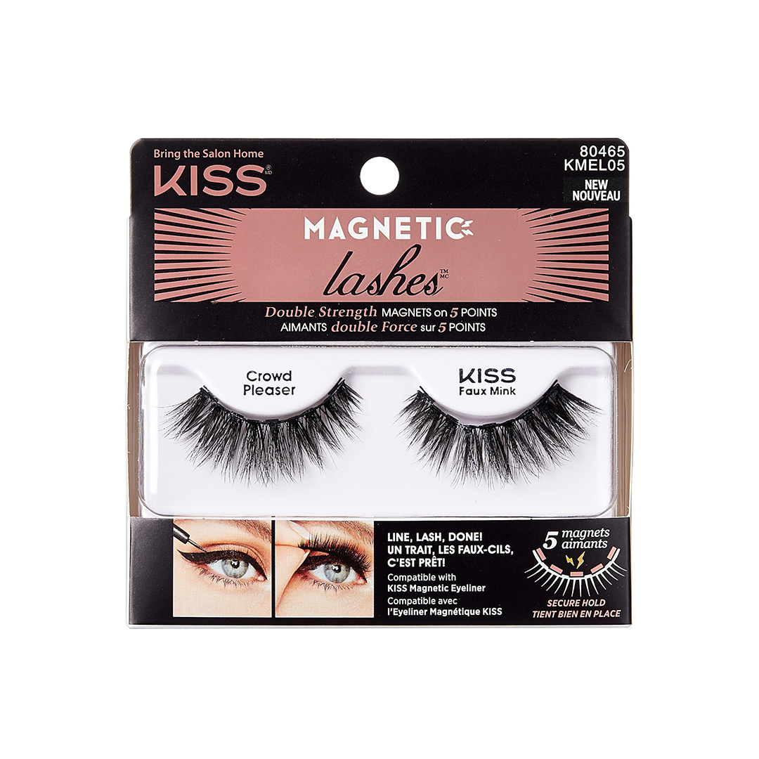 Kiss Magnetic Lash False Eyelashes Crowd Pleaser With Eyeliner