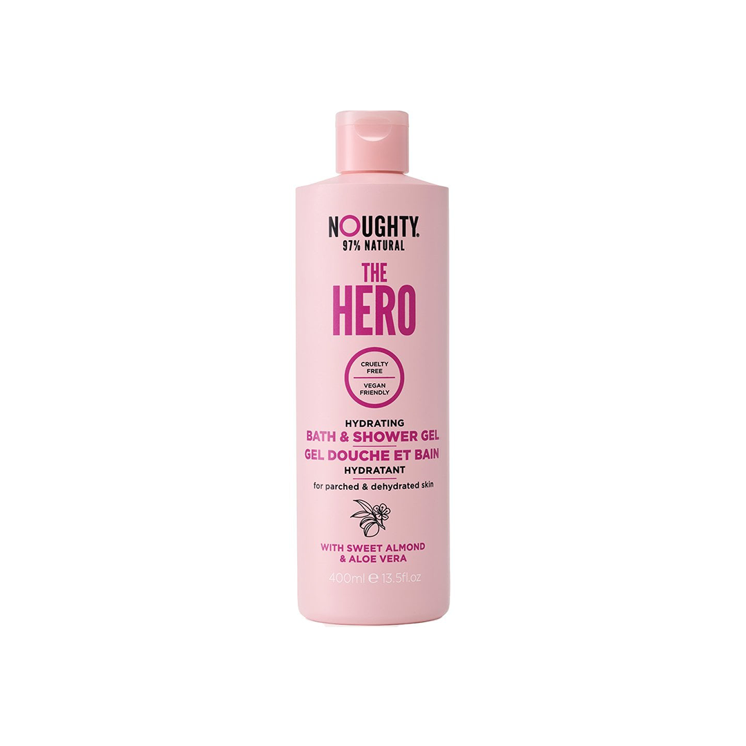 Noughty The Hero Hydrating Bath & Shower Gel W Sweet Almond & Aloe Vera 400ml