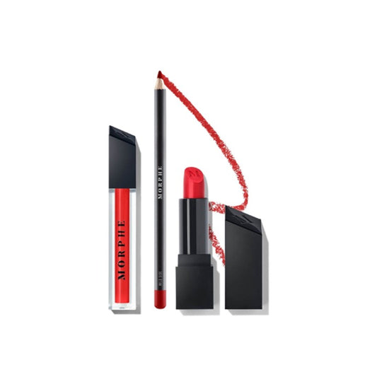 Morphe Out & A Pout Lip Trio Fiery Red