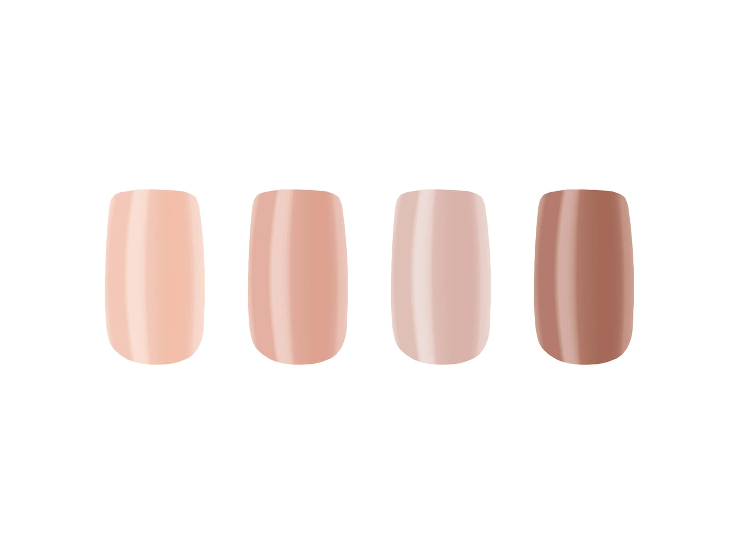 W7 Glamorous Nails Shades Of Nude x 96 Nails