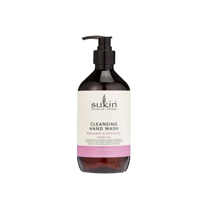 Sukin Cleansing Hand Wash Bergamot & Patchouli 500ml