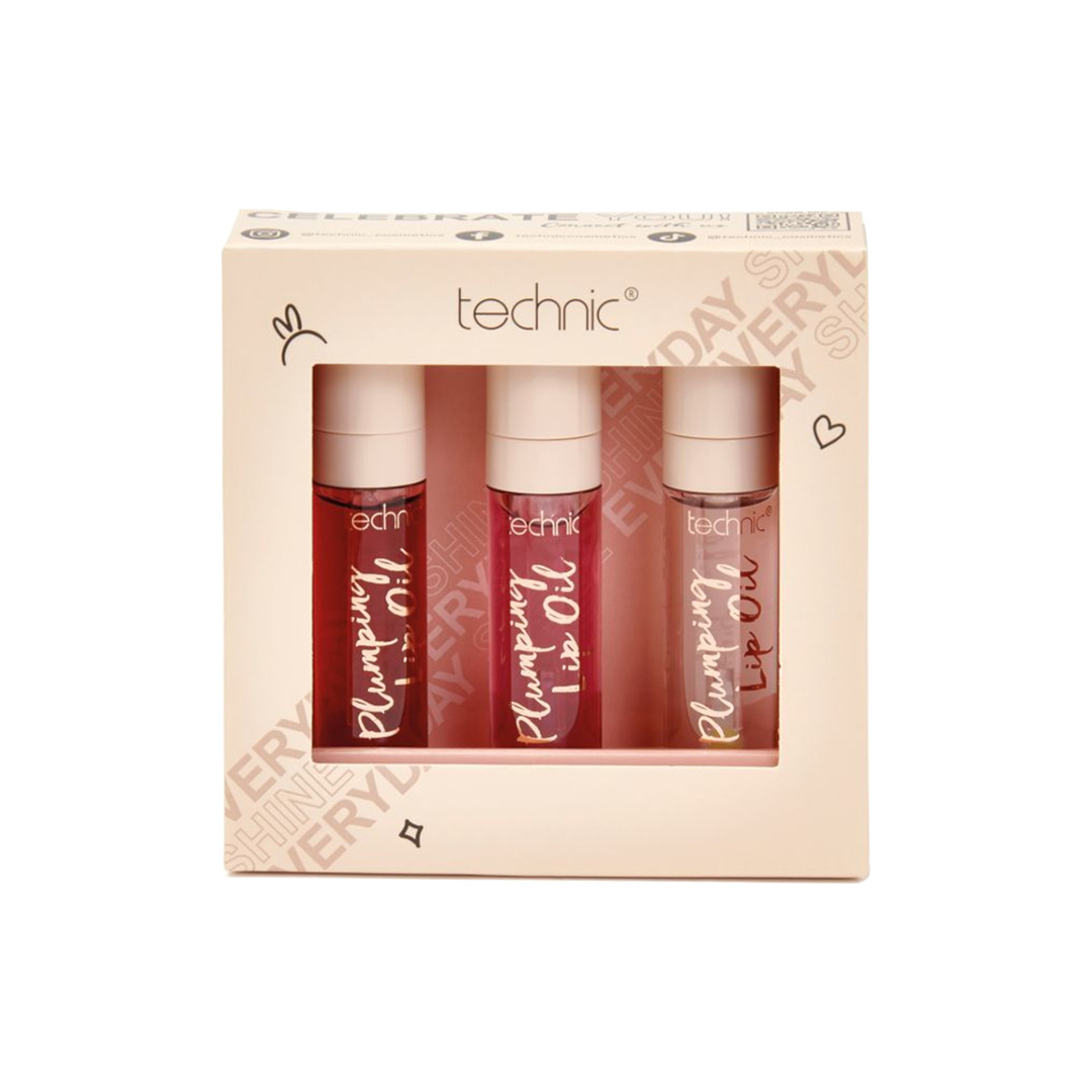 Technic Plumping Lip Oil 3 Piece Set