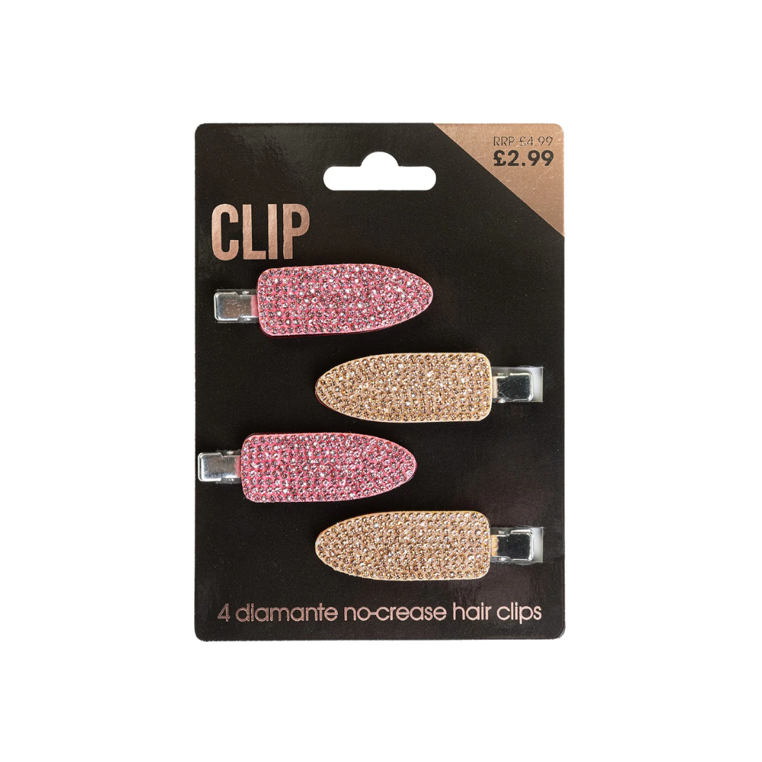 Salon Pro Clips Diamante No Crease Clips