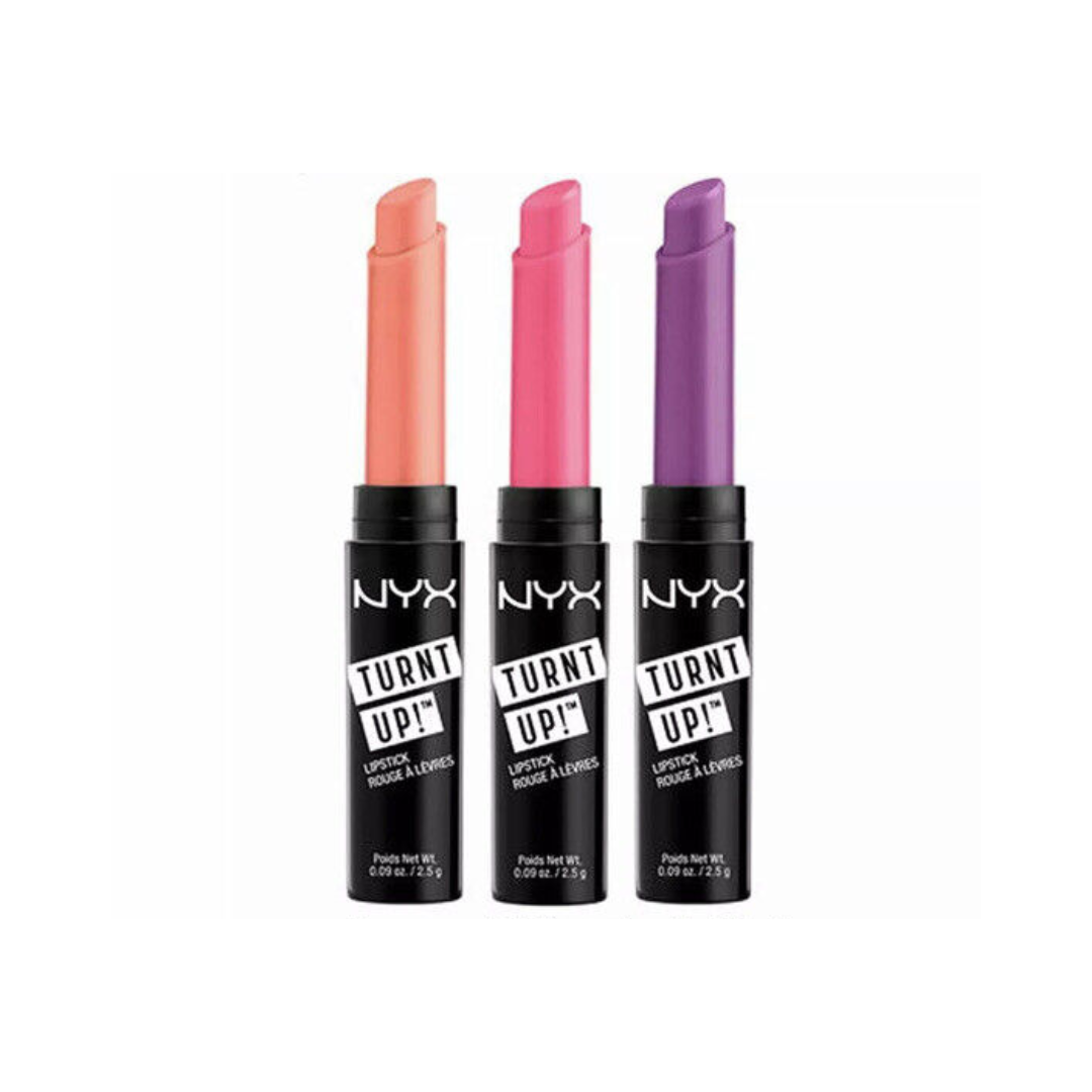 NYX Turnt Up Set Lipstick Beam 07 Privileged 03 Twisted 08 3 X 2.5g