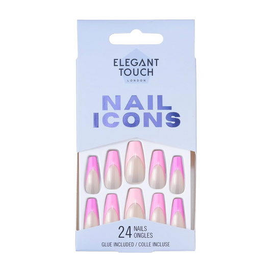 Elegant Touch False Nails Nail Icons Squareletto Cherry Baby