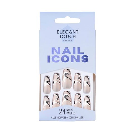 Elegant Touch False Nails Nail Icons Squareletto Cosmic Angel