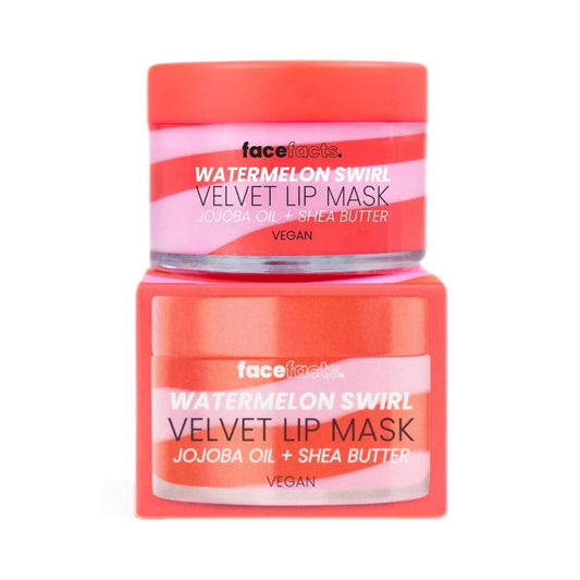 Face Facts Velvet Lip Mask Watermelon Swirl W Jojoba Oil + Shea Butter