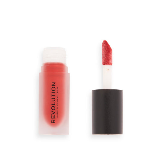 TESTER Revolution Matte Bomb Liquid Lipstick Lure Red